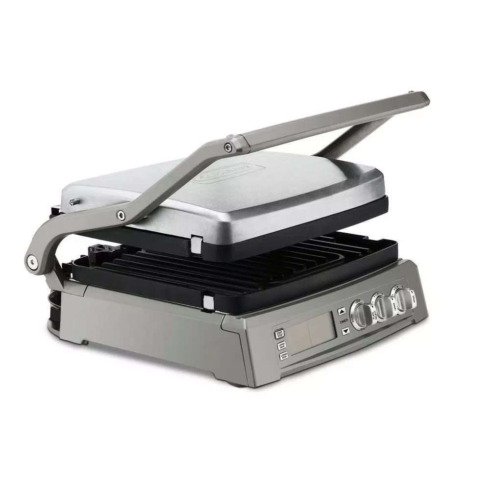 Cuisinart Griddler Elite 240 sq. in. Indoor Electric Grill and Panini Press, Brushed Stainless Steel