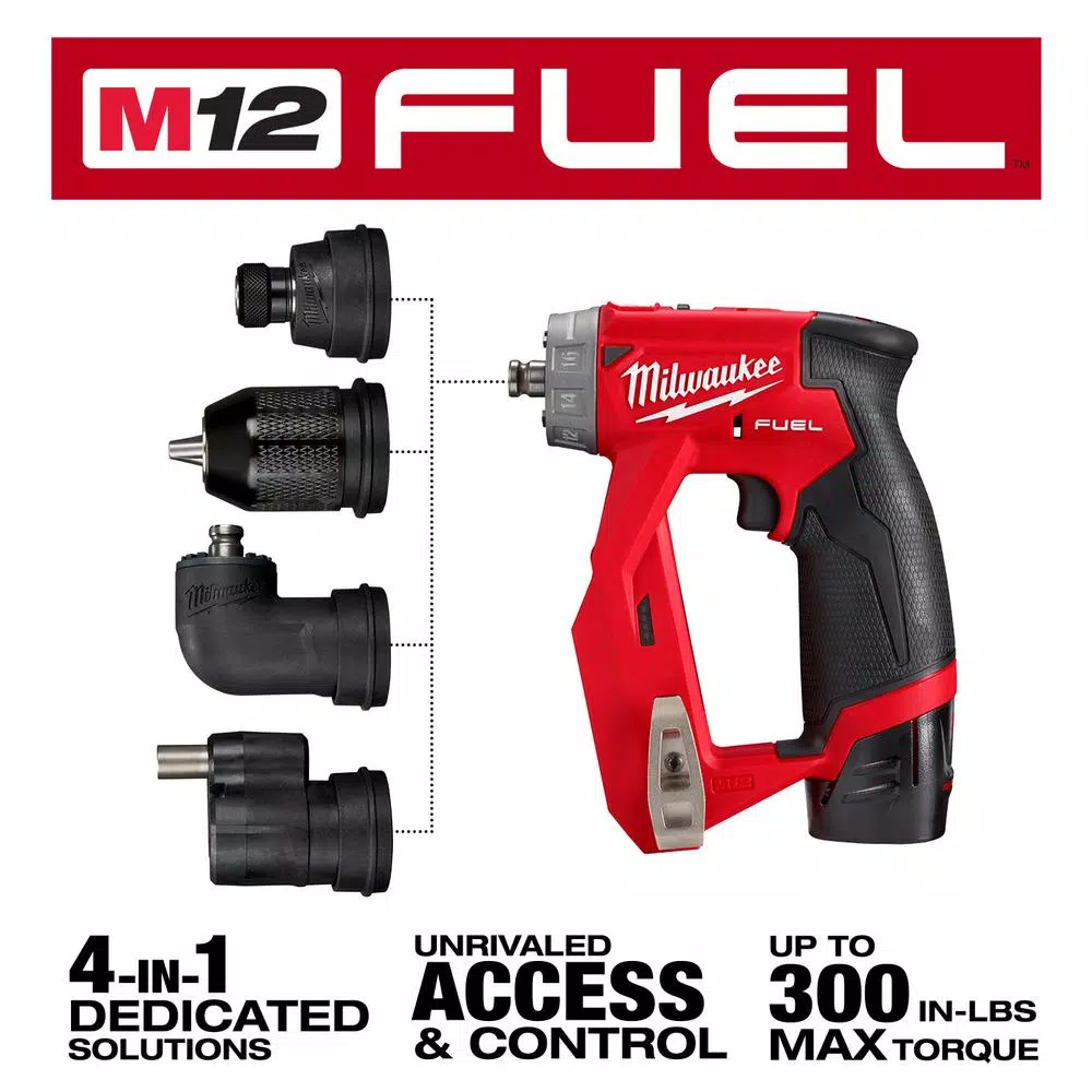 Milwaukee M12 FUEL 4-in-1 Installation Drill Driver & SURGE Impact Driver Combo Kit