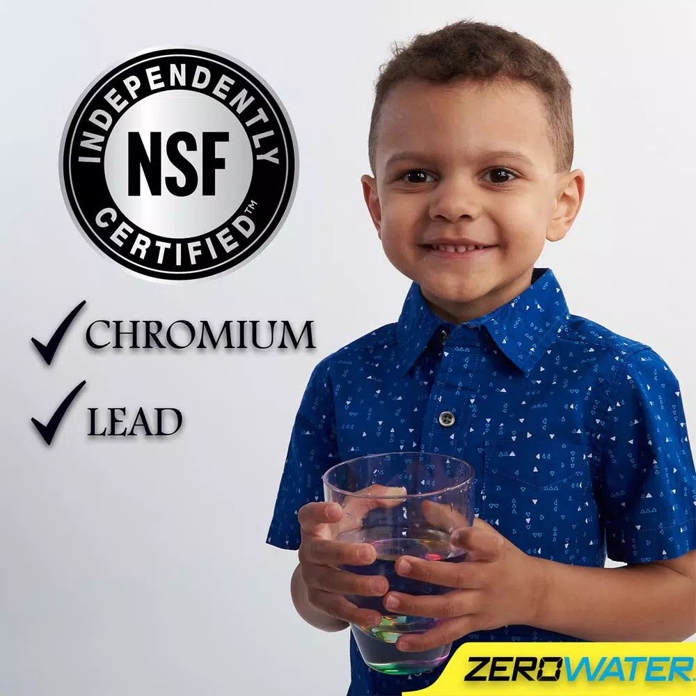 Zero Water ZeroWater 10-Cup Round Water Filter Pitcher with Ready-Pour Technology, Blue