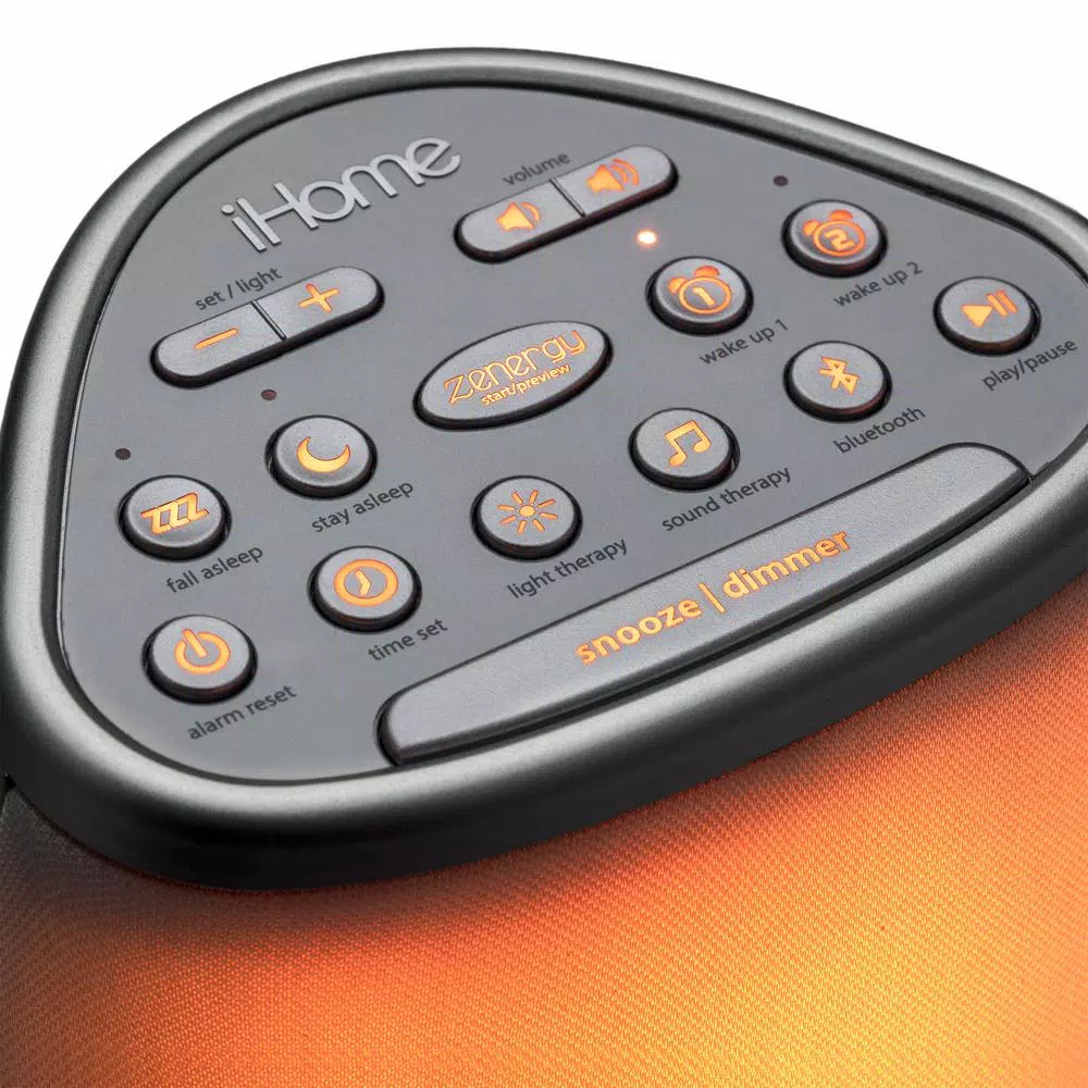 iHome Zenergy Dream Mini iZBT7W Bluetooth Sleep Therapy Machine with Sound and Light Therapy, White