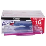 Ziploc Commercial Foodservice 1 Gallon Food Storage Bags with Write-On Panel, 1.75 mil, 250 Count thumbnail 1