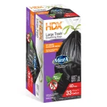 HDX 33 Gallon Rodent Repellent Trash Bags with Mint-X Technology, Drawstring, Black, 40-Count thumbnail 1