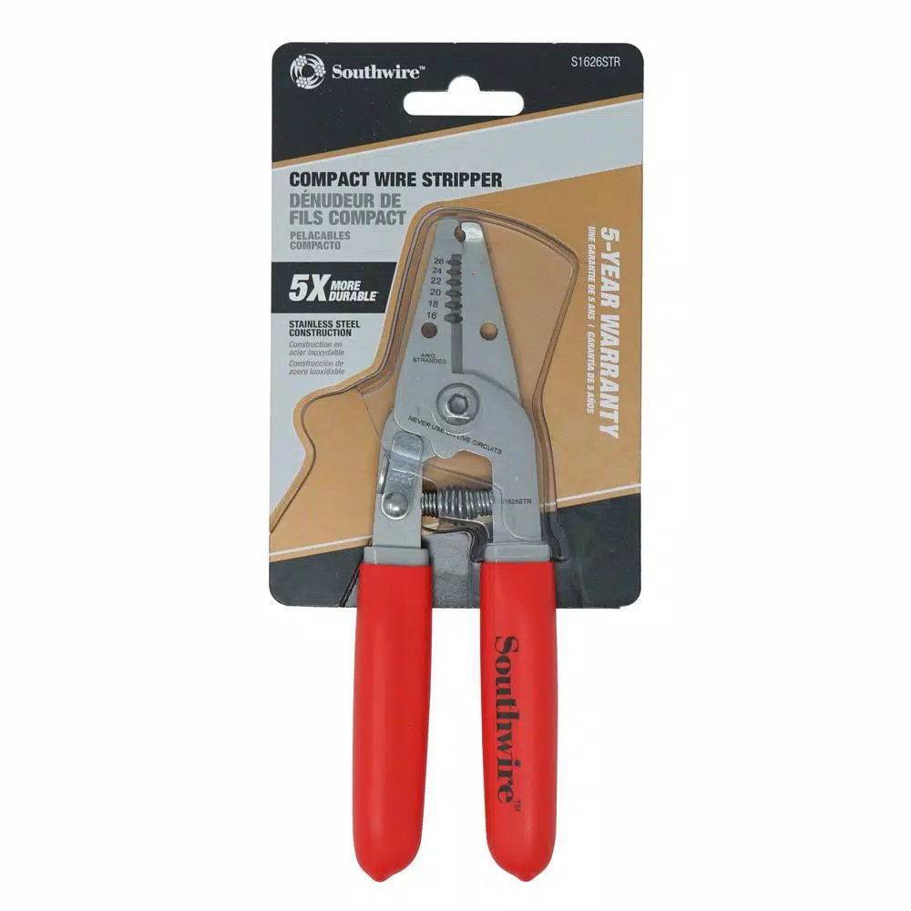 Southwire S1626STR Compact Stranded Wire Stripper, 16-26 AWG