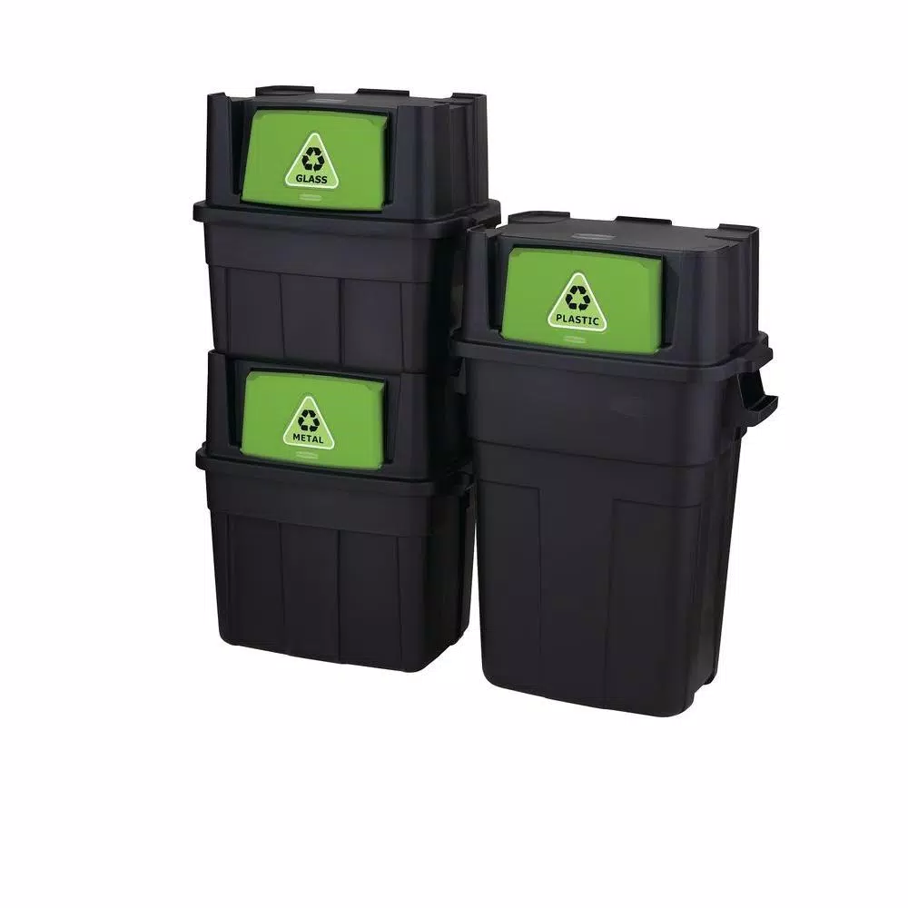 Rubbermaid 18 Gal. Stackable Indoor Recycling Bin with Lid