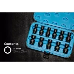 Capri Tools 1/2 in. Drive Metric Universal Impact Socket Set, 11-Piece thumbnail 3