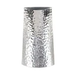 LITTON LANE Modern Reflections 14 in. Hammered Stainless Steel Bell-Shaped Vase, Silver thumbnail 2
