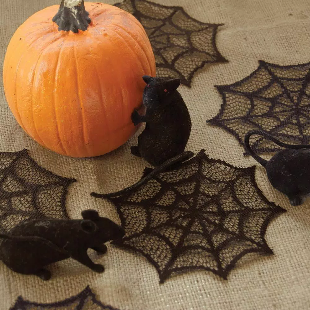 Heritage Lace Spider Web Black Doilies, 6 in. (Set of 6)