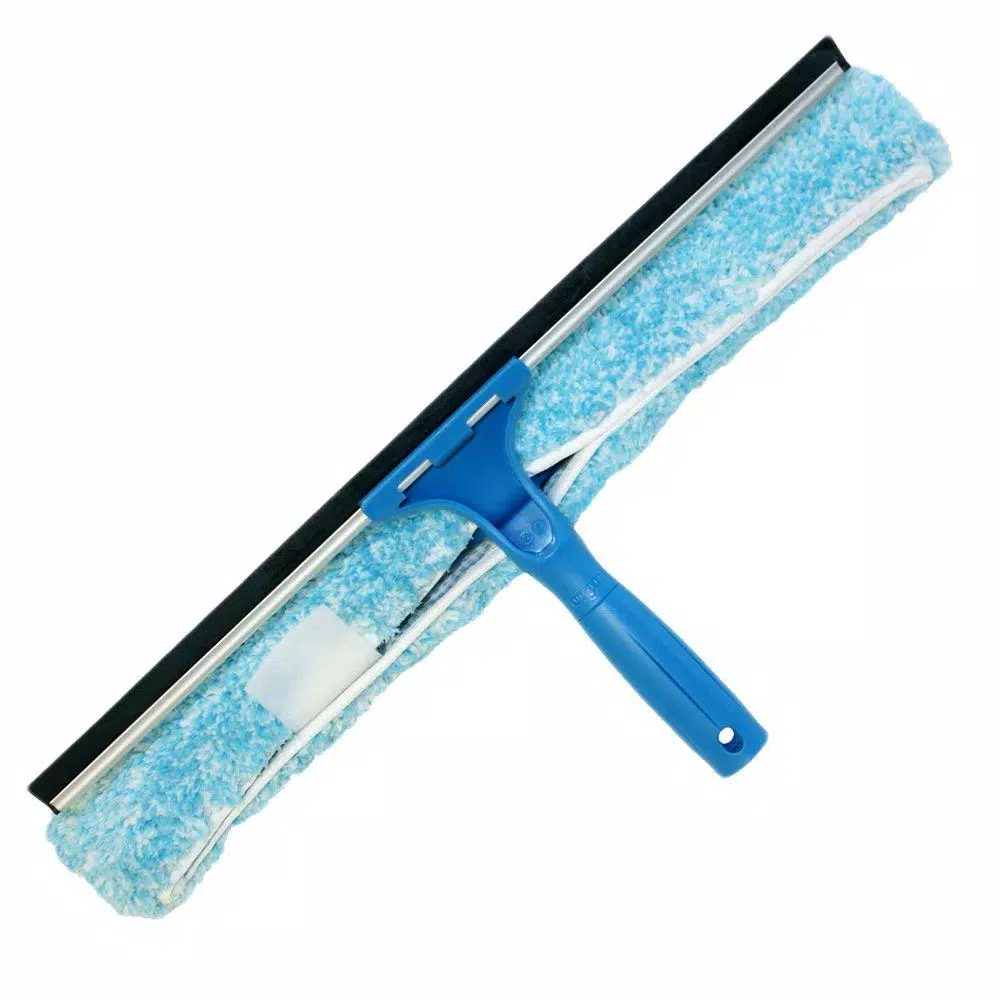 Unger 18 in. Microfiber Combi-Squeegee and Scrubber with Connect and Clean Locking System