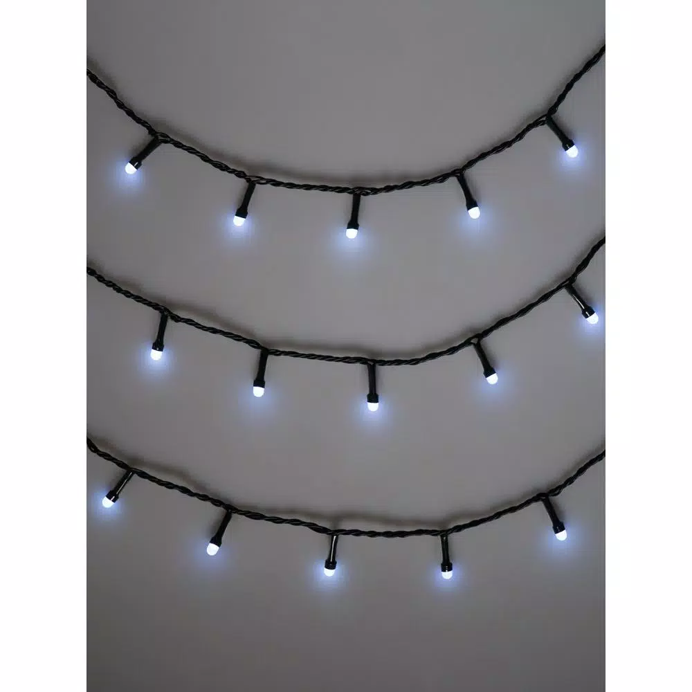 Novolink 200 LED Mini Globe Cool White String Lights with Wireless Smart App Control, 50 ft.