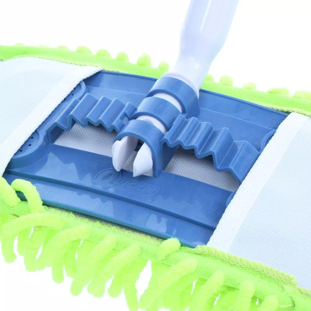 Quickie 14 in. Soft 'n' Swivel Microfiber/Chenille Dust Mop with 48 in. Steel Handle
