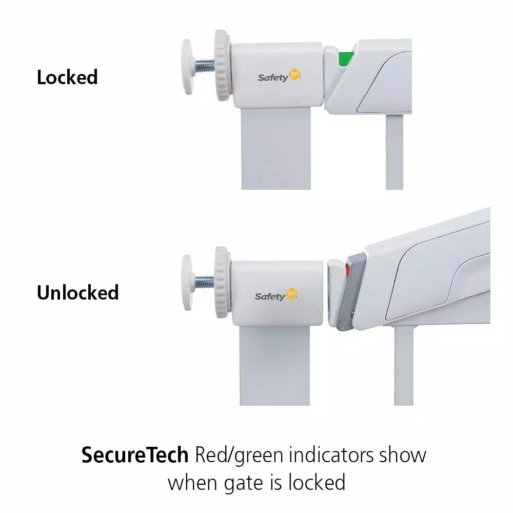 Safety 1st Flat Step 30 in. Pressure-Mounted Child Safety Gate, White
