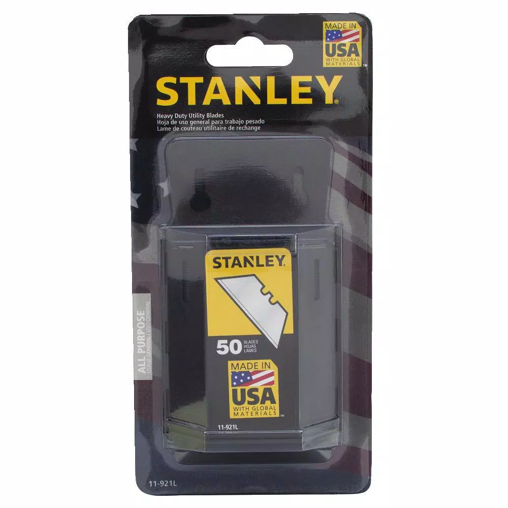 Stanley 1992 Heavy Duty Utility Blades with Dispenser, 50-Pack