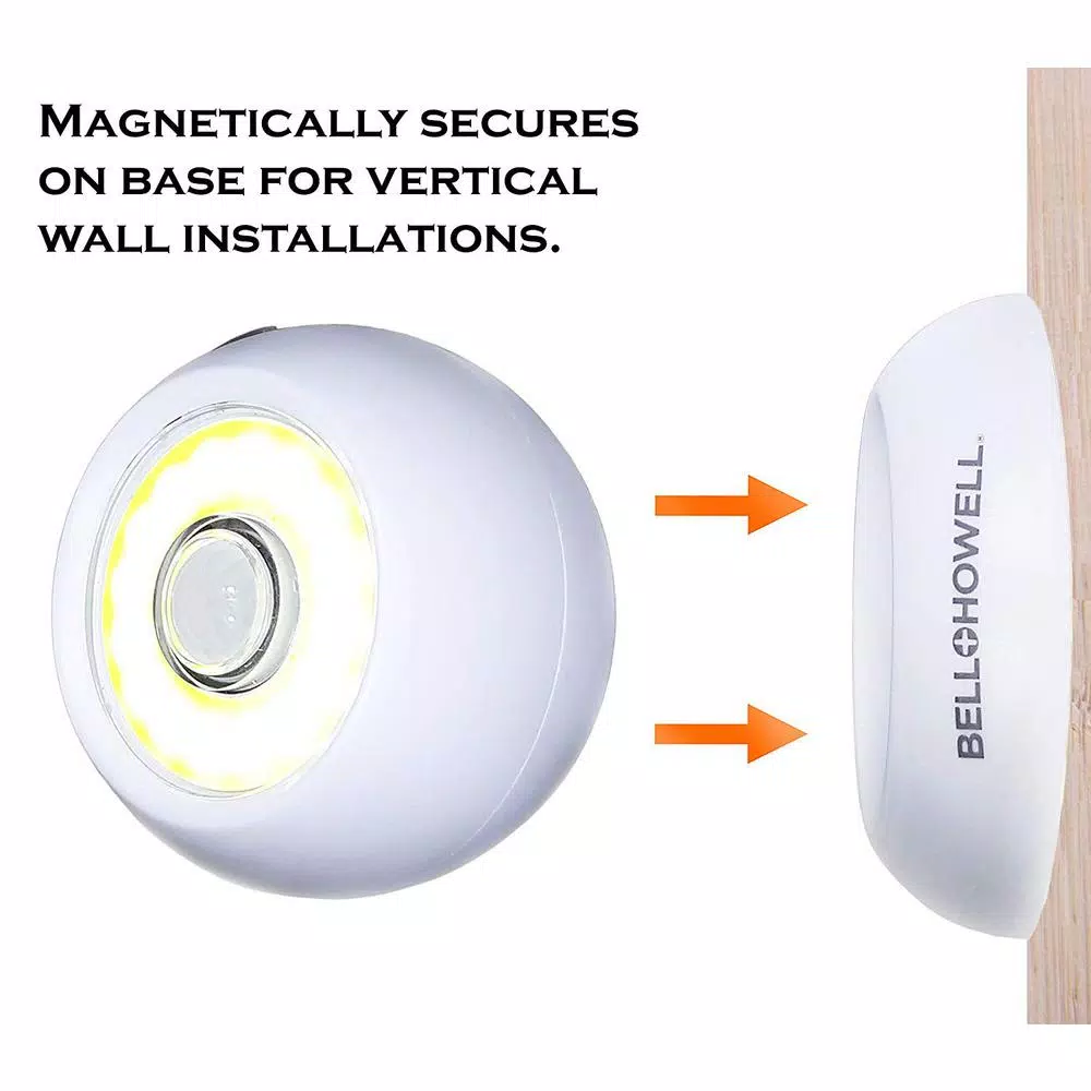 Bell + Howell Bionic Light Cordless Portable Motion Sensor COB LED Lights, 360° Magnetic Base (3-Pack)