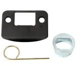 Baldwin Reserve Taper Dark Bronze Passage Door Lever with Rustic Square Rose thumbnail 4