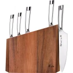 Cangshan N1 Series 6-Piece German Steel Forged Knife Block Set with Acacia Wood Block thumbnail 1