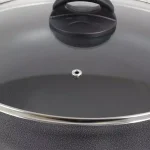 Oster Clairborne 5 qt. Aluminum Nonstick Saute Pan with Glass Lid, 12 in., Charcoal Grey thumbnail 2