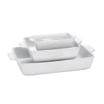 Mason Craft & More 3-Piece White Ceramic Bakeware Set thumbnail 1