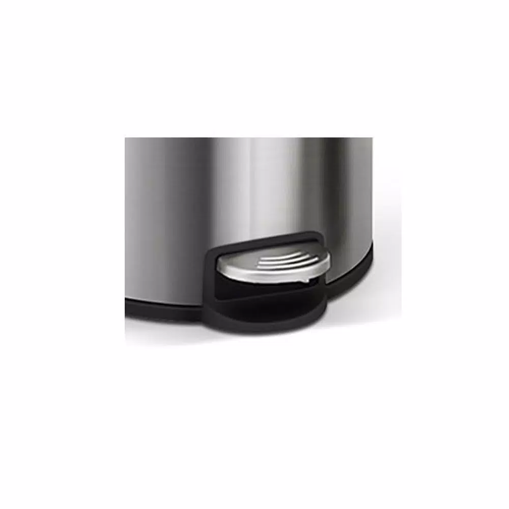 Innovaze Stainless Steel Round Step-On Trash Can Set, 8 Gal. and 1.3 Gal. Fingerprint Resistant
