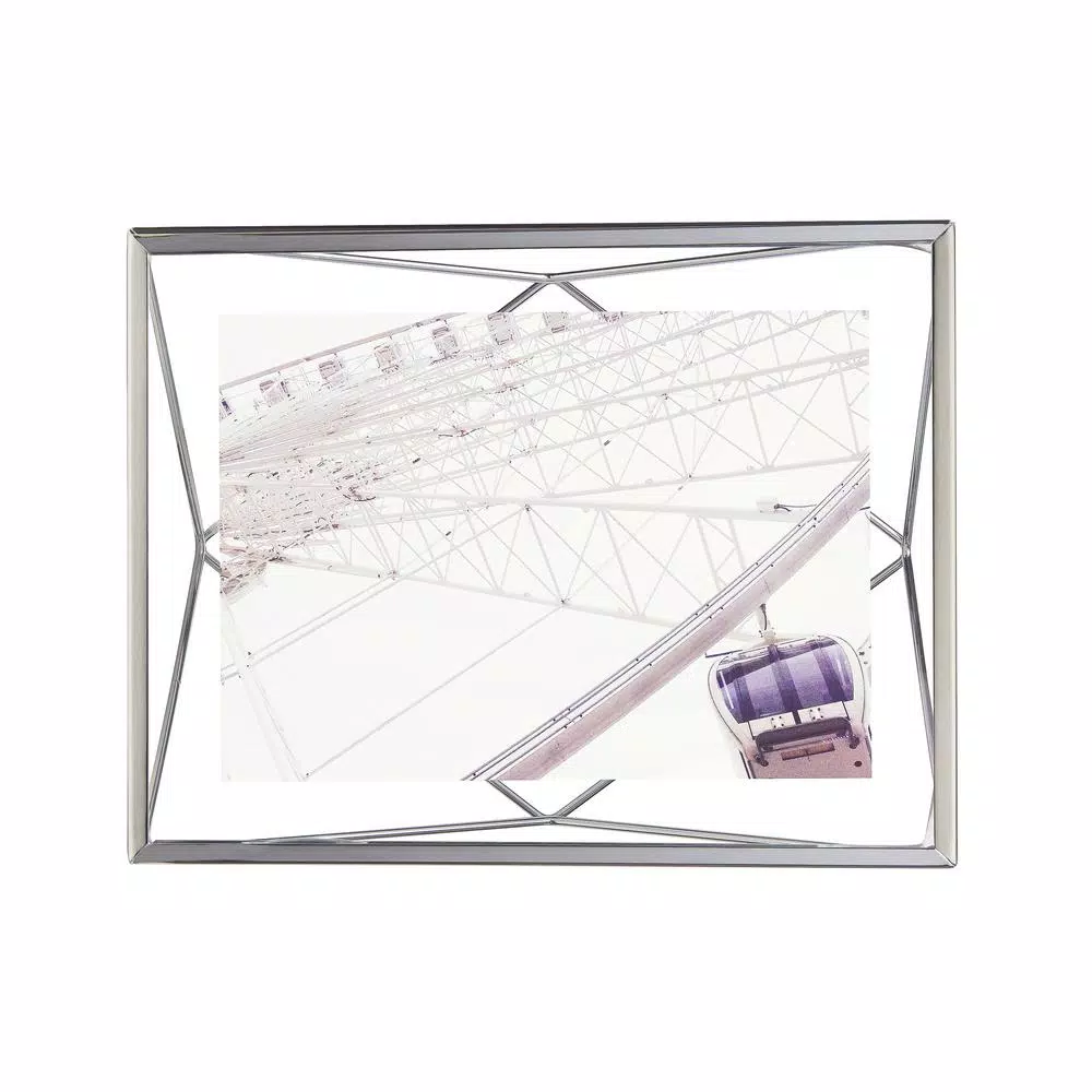 Umbra Prisma 5 x 7 in. Chrome Metal Floating Photo Frame