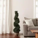 Pure Garden 48 in. Artificial Cypress Spiral Topiary Tree with Pot thumbnail 5