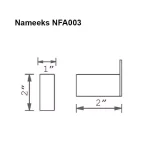 Nameeks General Hotel Wall Mounted Brass Robe and Towel Hook - Chrome thumbnail 2