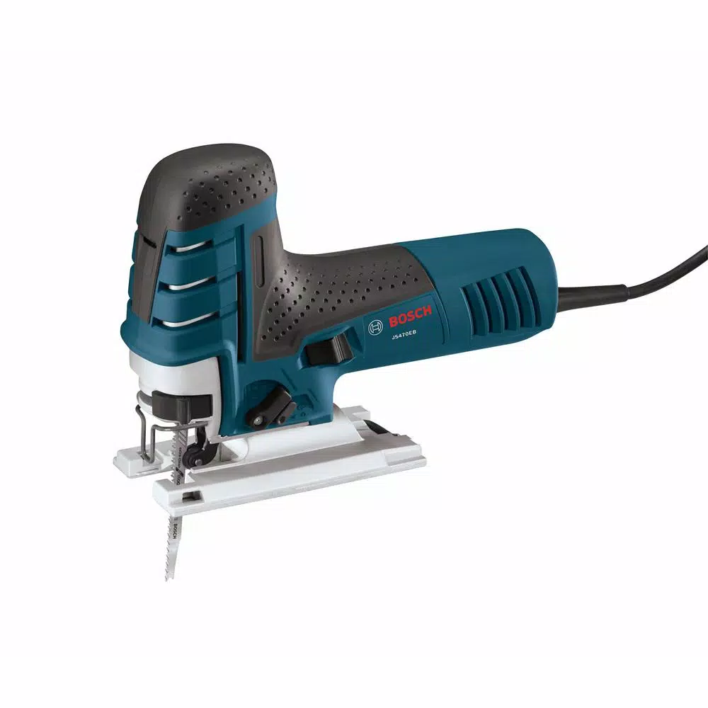 Bosch 7 Amp Corded Variable Speed Barrel-Grip Jig Saw Kit with 15-Pack T-Shank Blade Set and Case