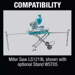 Makita 12 in. 15 Amp Dual-Bevel Sliding Compound Miter Saw with Laser & AF601 16-Gauge Finish Nailer Bundle thumbnail 11