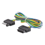 CURT 5-Way Flat Connector Plug & Socket with 72" Color-Coded Wires thumbnail 1