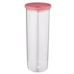 BergHOFF Leo Pink Glass Pasta Container, 2 Qt. Airtight Food Storage with Serving Dispenser thumbnail 1