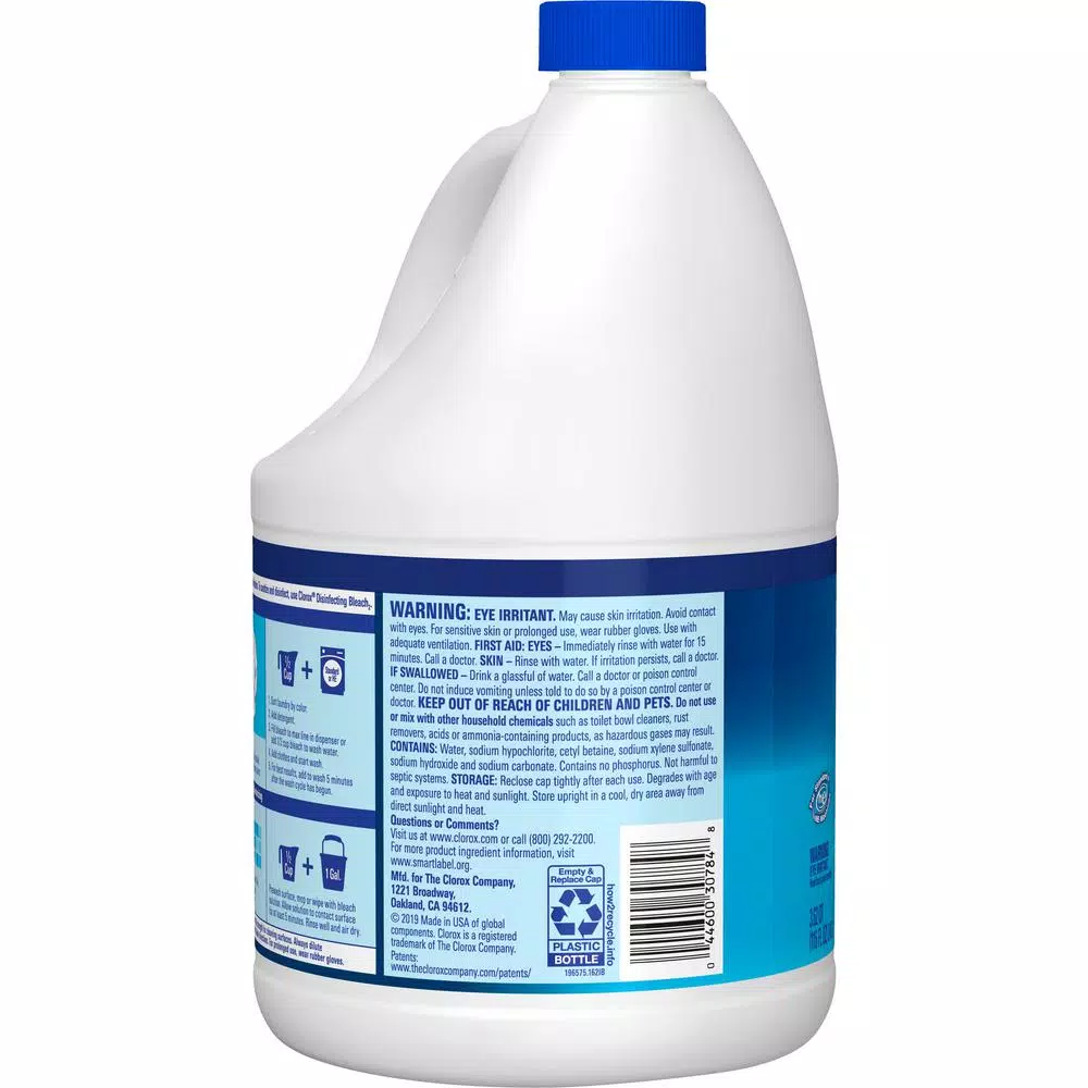 Clorox Splash-Less Regular Bleach Liquid, 116 oz.