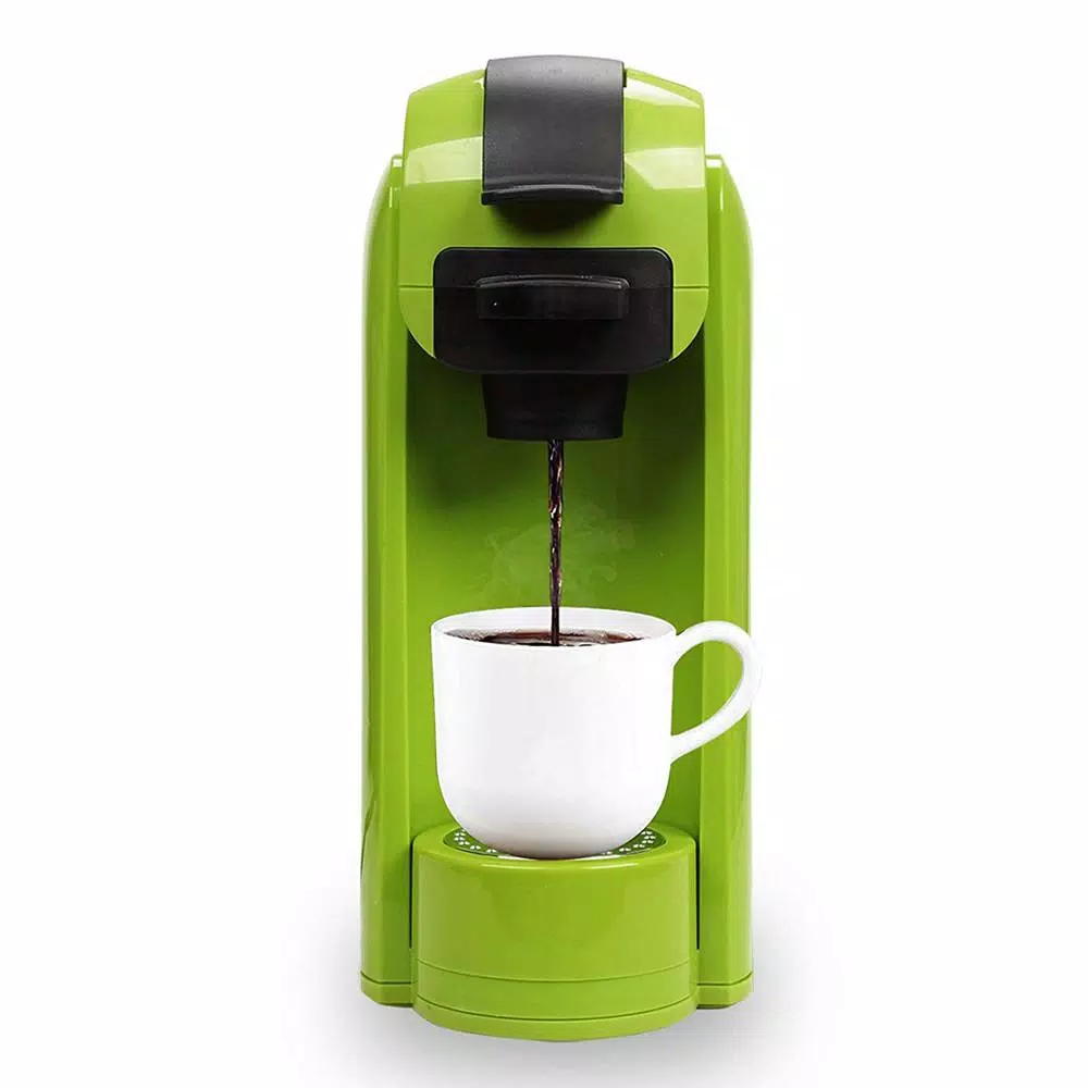 Boyel Living Green 1000W Single Serve Coffee Maker, 4-Cup Capacity, Compatible with K-Cups and Ground Coffee