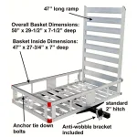 MaxxHaul 80779 Aluminum Hitch Mount Cargo Carrier with 47" Ramp, 500 lb Capacity, 2 in. Receiver thumbnail 3