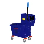 Alpine Industries 36 Qt. Mop Bucket with Side Press Wringer, Blue thumbnail 5