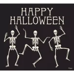 My Door Decor 7 ft. x 8 ft. Happy Halloween Skeletons Garage Door Banner Mural thumbnail 1