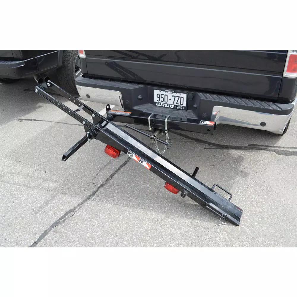 Detail K2 400 lb. Capacity Hitch Mounted Motorcycle Carrier with Adjustable Front Wheel Channel