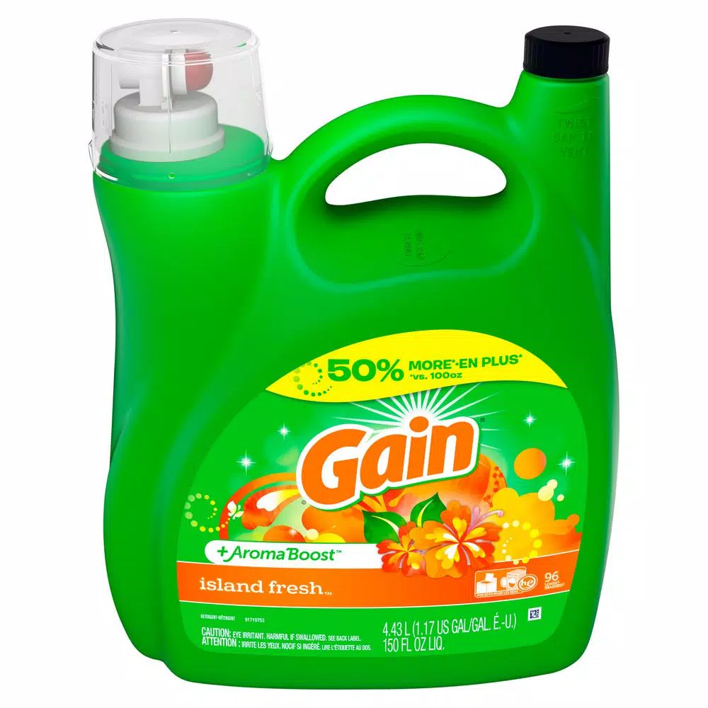 Gain Island Fresh Liquid Laundry Detergent, 150 oz (96 Loads)