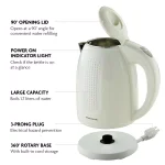 Ovente 1.7L Electric Kettle, White Stainless Steel BPA-Free Water Boiler with Auto Shut-Off thumbnail 6