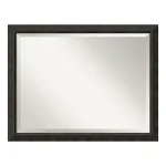 Amanti Art Signore 44.5 in. W x 34.5 in. H Bronze Wood Framed Beveled Edge Bathroom Vanity Mirror thumbnail 1