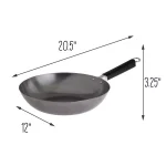 Honey-Can-Do Joyce Chen 12 in. Carbon Steel Stir Fry Pan with Removable Ergonomic Handle thumbnail 3