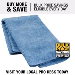 Quickie Microfiber Towels, 14 x 14 in., Blue (24-Pack) thumbnail 5