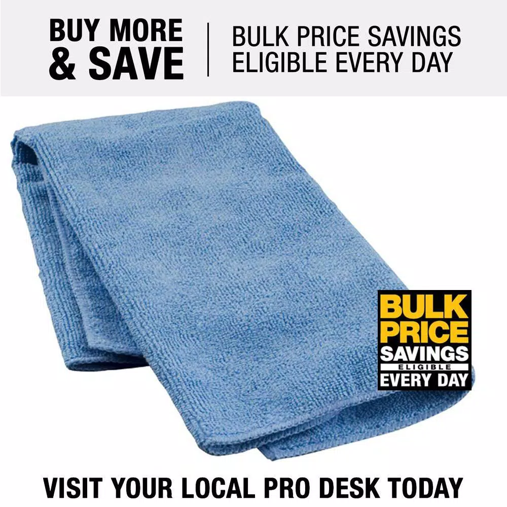 Quickie Microfiber Towels, 14 x 14 in., Blue (24-Pack)