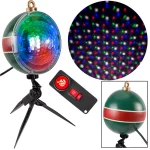 LightShow Projection Snow Flurry Projector with Remote - 61 Holiday Effects, Multi-Color LED thumbnail 1