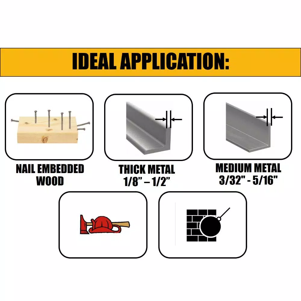 DEWALT 6 in. 6 TPI Bi-Metal Taper Back Reciprocating Saw Blade, 5-Pack