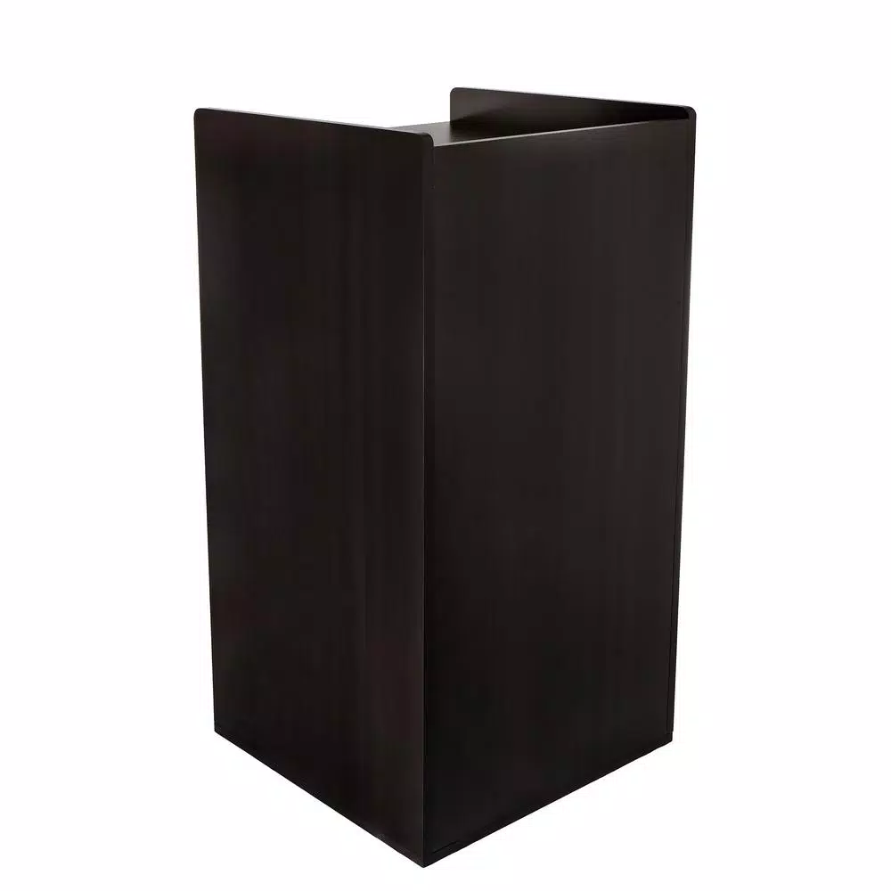 Alpine Industries 40 Gal. Black Wood Commercial Tray Top Waste Enclosure Trash Receptacle