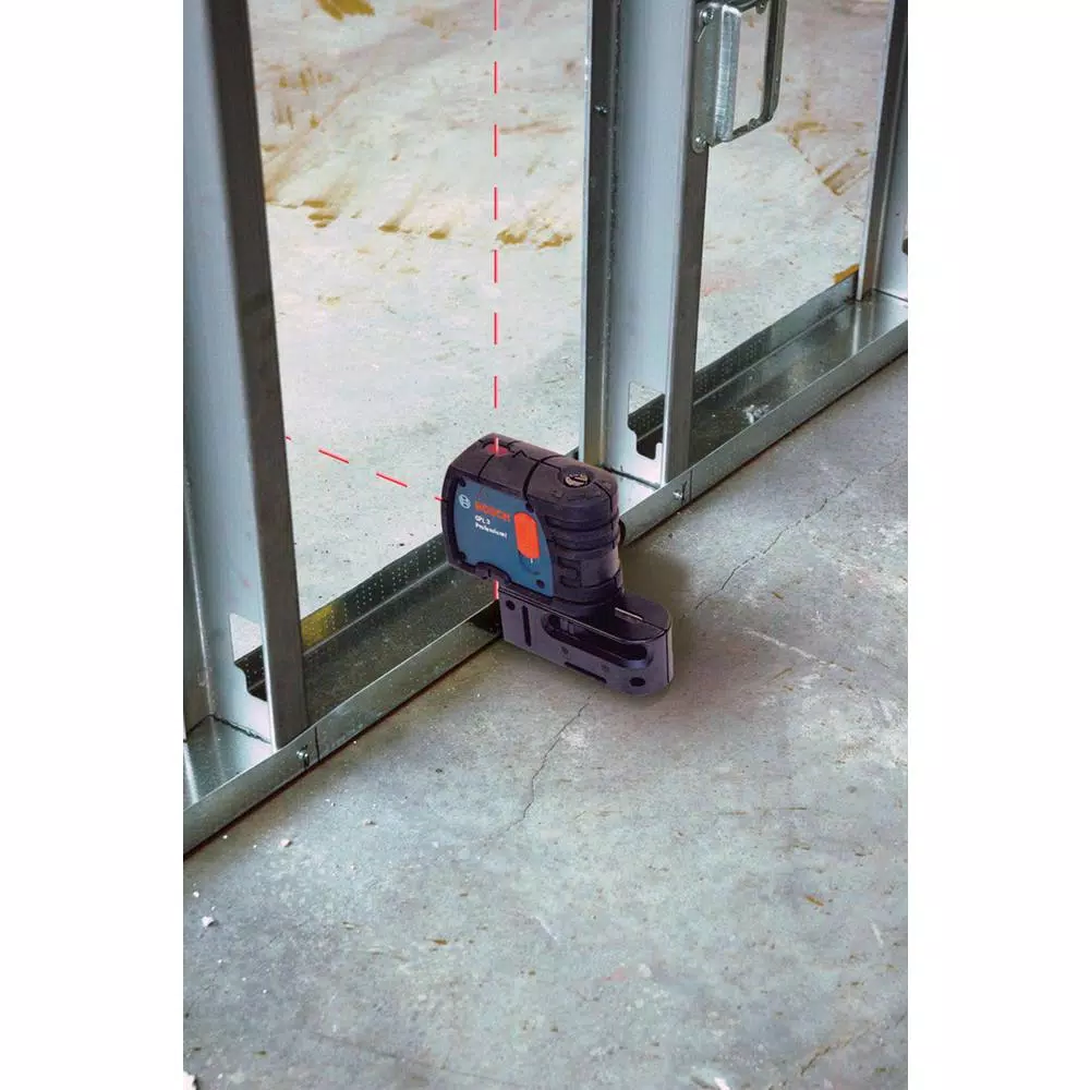 Bosch 100 ft. Self-Leveling 3-Point Laser Level with Mounting Strap and Belt Pouch