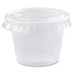 DART Conex 1 oz. Clear Polypropylene Portion Containers, 2500 Count Case thumbnail 2