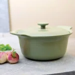 BergHOFF Ron 4.4 Qt. Cast Iron Stock Pot with Lid, Green thumbnail 5