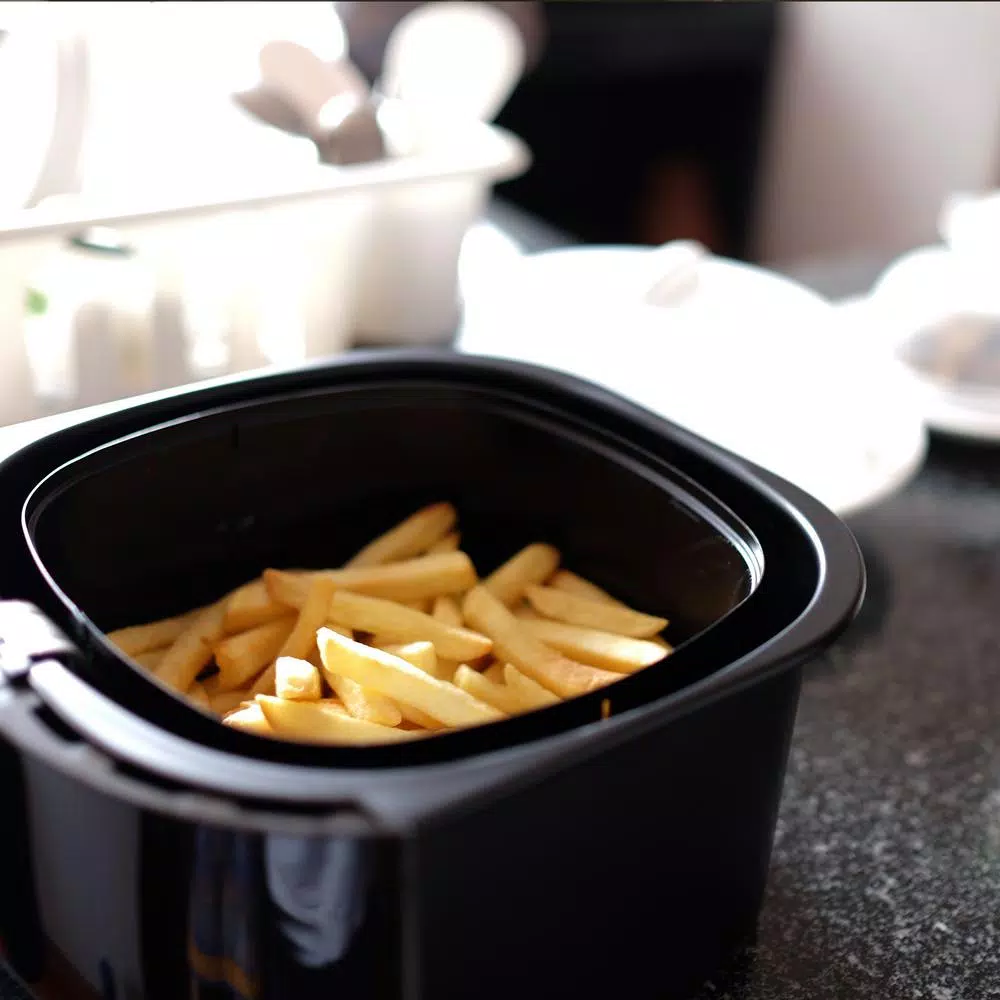 Professional Series Cool Touch 3.38 Qt. Air Fryer, 1500W Compact Countertop Fryer - Black
