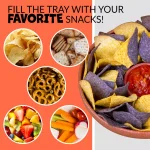 TACO TUESDAY 10.5 in. Brown Plastic Circular Chip and Salsa Serving Bowl Set, 2-Piece thumbnail 7