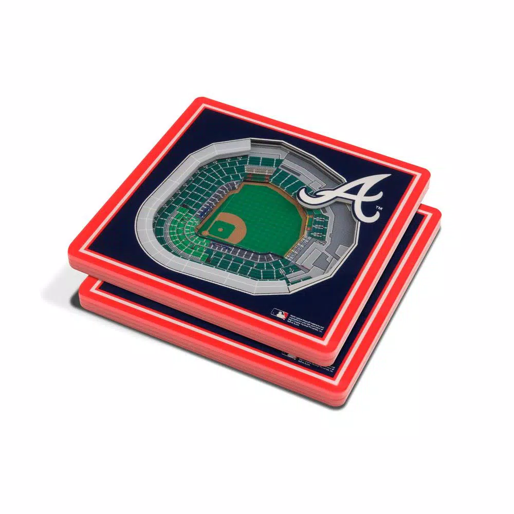 YouTheFan MLB Atlanta Braves StadiumViews 3D Acrylic Coasters - 2 Pack